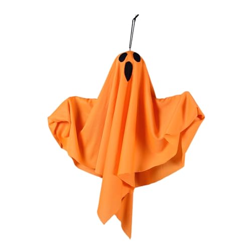KRDPMV Dekoratives Zubehör für fliegende Geister, die im Dunkeln leuchten, Halloween-Dekorationen mit Geistern, Stoffgeistern für Bäume, Inte, Orange KRDPMV Dekoratives Zubehör für fliegende Geister, die im Dunkeln leuchten, Halloween-Dekorationen mit Geistern, Stoffgeistern für Bäume, Inte, Orange von KRDPMV
