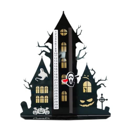 KRDPMV Halloween-Adventskalender, Tischdekoration, Halloween-Zählung, Halloween-Dekoration für Klassenzimmer und Büro, 25 x 10 x 30 cm von KRDPMV