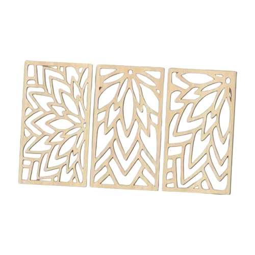 KRDPMV Set mit 3 Wandskulpturen aus Holz für die Dekoration des Hauses, Blume von KRDPMV