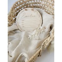 Geburtstafel Ø15cm Oder Ø20cm von KREATIVLIEBErmann