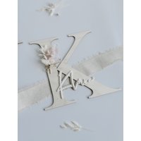 Holzbuchstabe Personalisiert Mit Trockenblumen I Türschild Name Namensschild 3D-Effekt Kinderzimmerdeko von KREATIVLIEBErmann