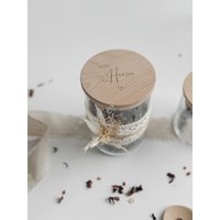 Vorratsglas "Von Herzen' I Mit Graviertem Holzdeckel Geschenkidee Mitbringsel Dankeschön Kleinigkeit von KREATIVLIEBErmann