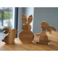 Osterhasen Aus Eiche, Einzeln Oder Als 2Er/3Er Set, in Natur Geölt, Osterdeko, Holzdeko, Ostern Osterhasen Aus Eiche, Einzeln Oder Als 2Er/3Er Set, in Natur Geölt, Osterdeko, Holzdeko, Ostern von KREATIVShoch3