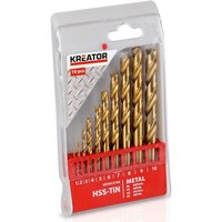 Kreator - hss Titanium Metallbohrer x10 Set mit 10 HSS-Tin-Bohrern von KREATOR