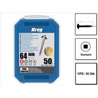 Pocket-Hole Linsenkopfschraube 64 mm 50 Stk ( SML-C250-50 ) Vierkantantrieb Teilgewinde Grobgewinde selbstschneidend verzinkt - Kreg von KREG