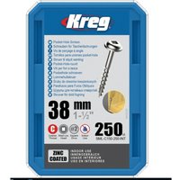 Kreg - Pocket-Hole Taschenlochschrauben 38mm SML-C150-250-INT Maxi Loc Grobgewinde Kreg - Pocket-Hole Taschenlochschrauben 38mm SML-C150-250-INT Maxi Loc Grobgewinde von KREG