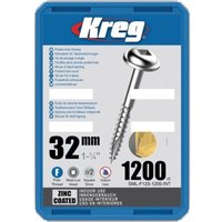 Taschenlochschraube 32 mm Zinkbeschichtet Maxi-Loc, Feingewinde Kreg SML-F125-1200 Taschenlochschraube 32 mm Zinkbeschichtet Maxi-Loc, Feingewinde Kreg SML-F125-1200 von KREG