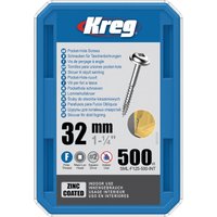 Taschenlochschraube 32 mm Zinkbeschichtet Maxi-Loc, Feingewinde Kreg SML-F125-500 Taschenlochschraube 32 mm Zinkbeschichtet Maxi-Loc, Feingewinde Kreg SML-F125-500 von KREG