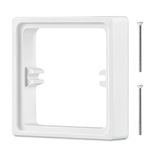 20 mm Steckdosenabstandsplatte für Lichtschalter, 1 Packung ABS-Einzelsteckdosenverlängerungsplatte, elektrischer Schalter-Abstandshalter für unebene Wände, ideal für Heimwerker- und von KRENIE