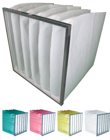 Taschenfilter M5, 592x592x600 mit 6 Taschen, Metallrahmen, Filtertaschen von KRENN