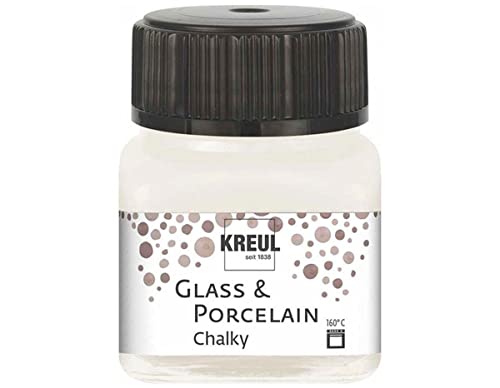 KREUL 16631 - Glass & Porcelain Chalky White Cotton, 20 ml Glas, sanft - matte Glas- und Porzellanmalfarbe auf Wasserbasis, schnelltrocknend, deckend KREUL 16631 - Glass & Porcelain Chalky White Cotton, 20 ml Glas, sanft - matte Glas- und Porzellanmalfarbe auf Wasserbasis, schnelltrocknend, deckend von Kreul