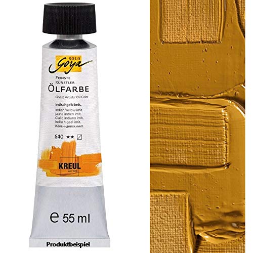 Kreul 33507 - Solo Goya Feinste Künstlerölfarbe, lichter ocker 55 ml Tube, buttrig vermalbar, cremige Konsistenz, glänzend auftrocknend mit hervorragender Leuchtkraft von Kreul