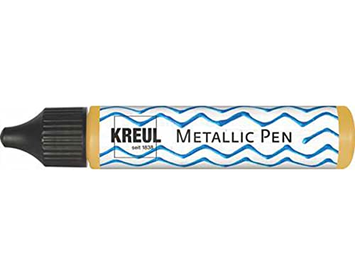 KREUL 49871 - PicTixx Metallic Pen, gold, 29 ml, für metallische Akzente auf Serviettentechnik, Window Color und Textilien von Kreul