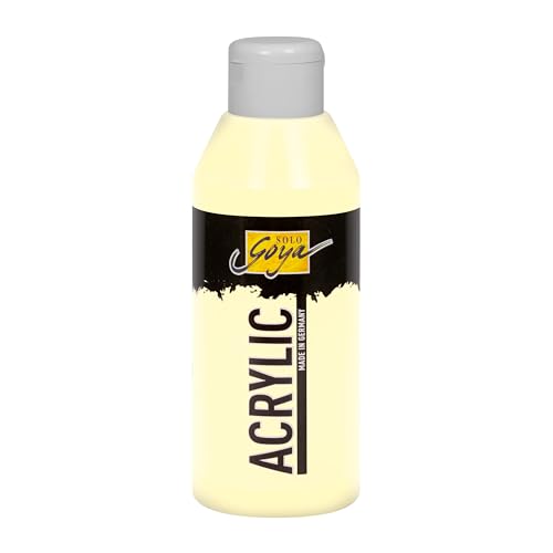 KREUL 84236 - Solo Goya Acrylic elfenbein, 250 ml Flasche, cremige vielseitig einsetzbare Acrylfarbe in Studienqualität, auf Wasserbasis, schnell und matt trocknend, gut deckend, wasserfest von Kreul