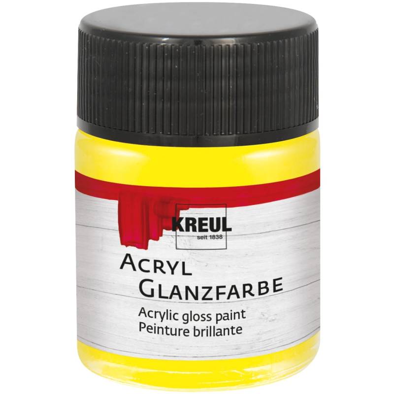 Kreul Acryl Farbe Glänzend Gelb 50 ml von KREUL