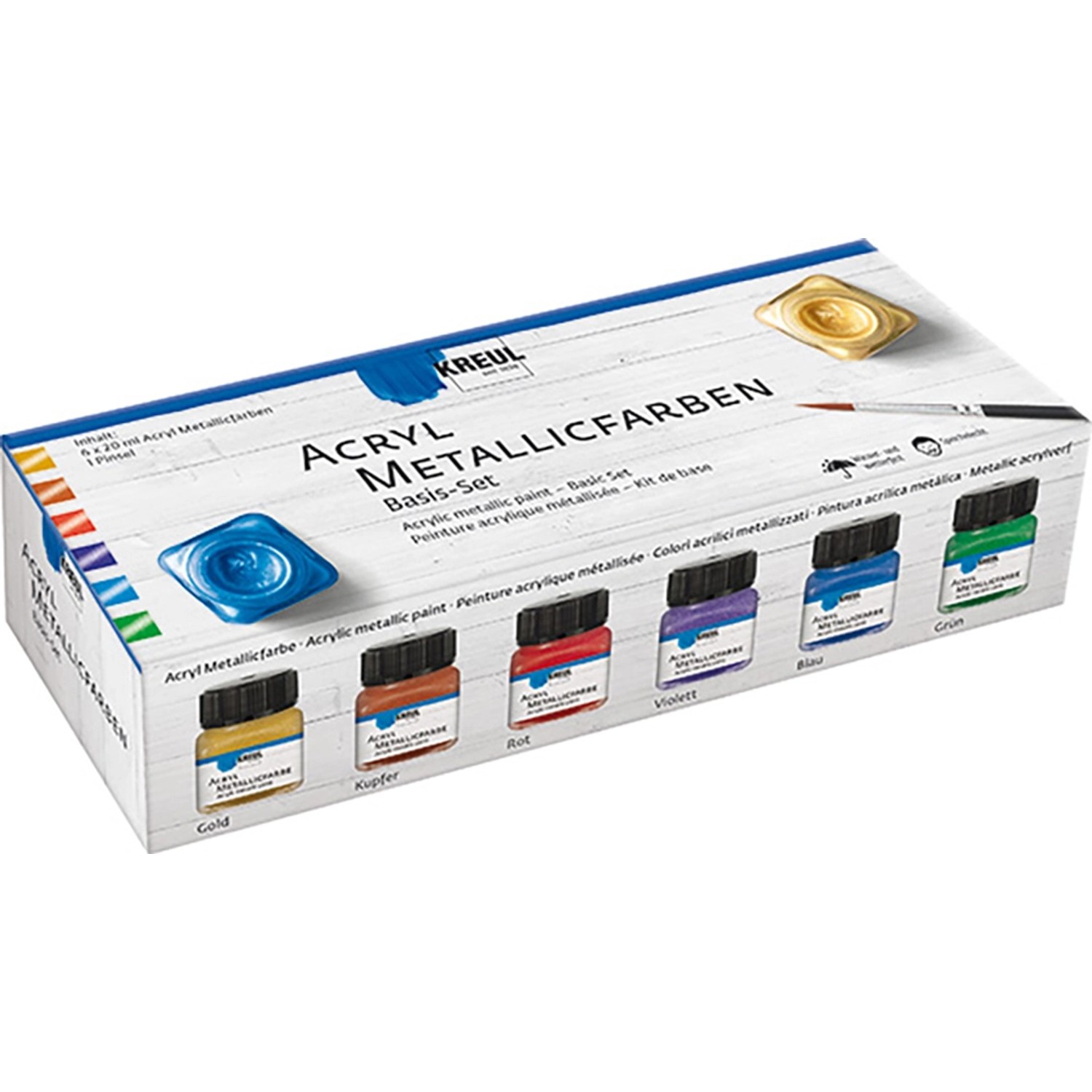 Kreul Acryl Farbe Metallic Basis Set 6 x 20 ml Kreul Acryl Farbe Metallic Basis Set 6 x 20 ml von KREUL