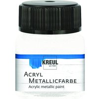 Kreul Acryl Metallicfarbe weiß 20 ml Verzierfarbe von KREUL