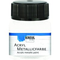 Kreul - Acryl Metallicfarbe weiß 20 ml Verzierfarbe von KREUL