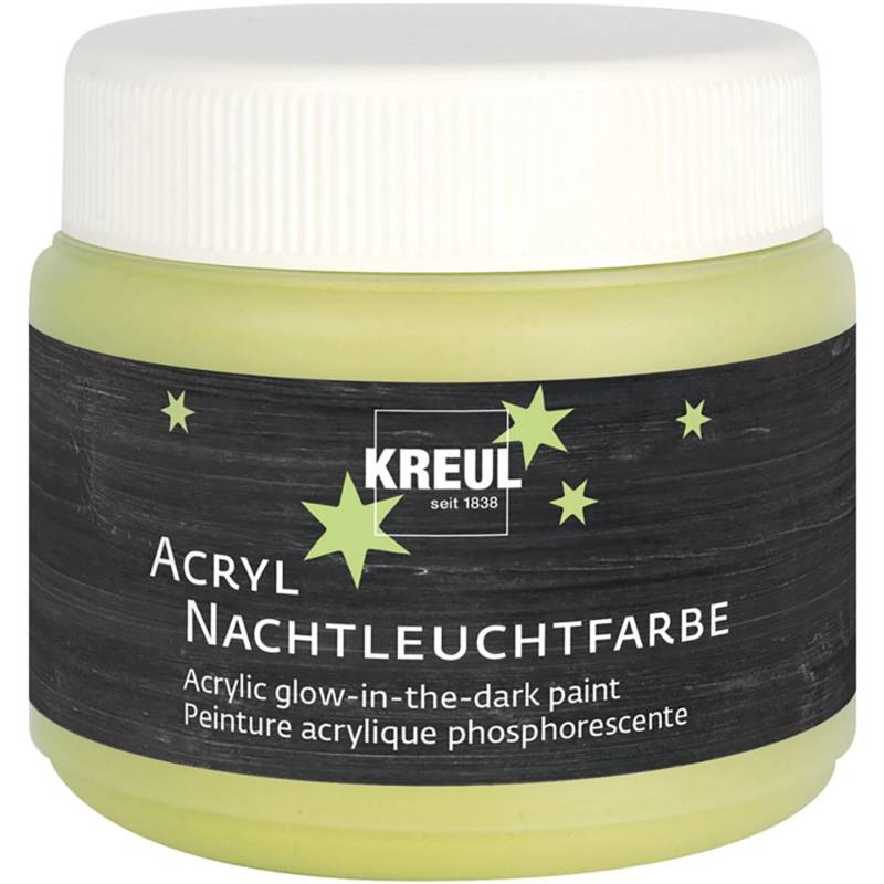 Kreul Acryl Nachtleuchtfarbe Gelb 150 ml von KREUL