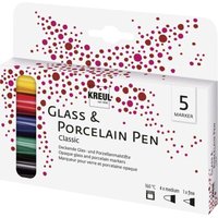 Kreul Porzellanmaler brillant 5er Set PorcelainPen Bastelfarben von KREUL