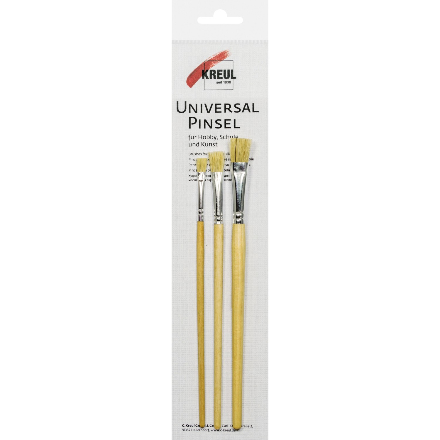 Kreul Universalpinsel Borste Flach 3er Set von KREUL