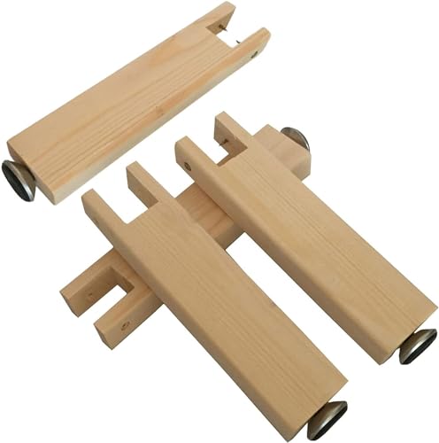 LILIKY Set mit 4 verstellbaren Möbelfüßen, Lattenrost-Stützfüßen for Sofabetten, Massivholz-Möbelfüßen, Ersatzbettrahmenbeschlägen aus Kiefernholz mit Schrauben Tisch- und Stuhlbeine ( Size : 23cm/9.1 von KRHINO