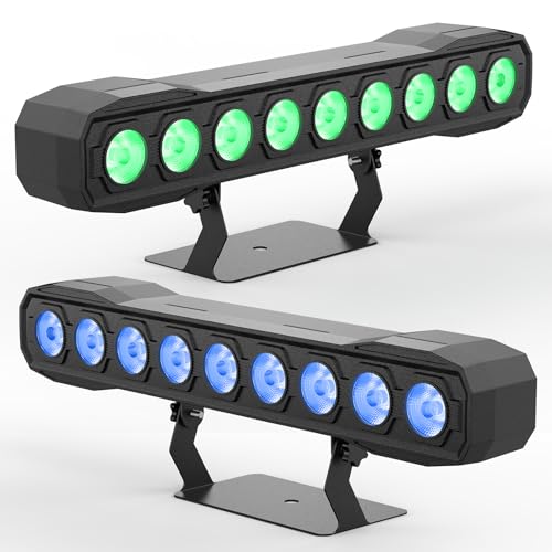 2PCS Wallwasher Bühnenlicht Bar 60W, 9 RGBW LED Effektstrahler mit Fernbedienung DMX512 Discolicht Partylicht Strobe Sound Control für Bar DJ Party Hochzeit Outdoor 2PCS Wallwasher Bühnenlicht Bar 60W, 9 RGBW LED Effektstrahler mit Fernbedienung DMX512 Discolicht Partylicht Strobe Sound Control für Bar DJ Party Hochzeit Outdoor von KRIDERISH