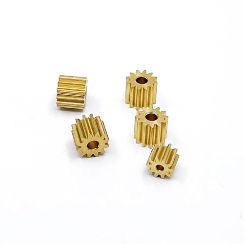 Motor Ritzel 0,6 Modul Messing Kupfer Metall Getriebe 8T 9T 10T 11T 12T Auto Motor Spindel Ritzel fit 2mm 2,3mm 3mm 3,175mm Welle(10T 1.98mm Hole) von KRIECK