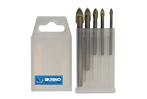 Krino 03146700 Spitzen für Glas und Keramik, Set 5 Stück, Stahl, 4 bis 10 mm von KRINO