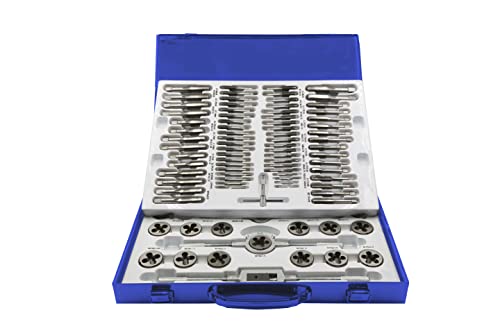 Krino 17012500 Gewindebohrer und Schneideisen M + MF 2 ÷ 18 Für Garage und Werkstatt, Set 110 Stück, Stahl Krino 17012500 Gewindebohrer und Schneideisen M + MF 2 ÷ 18 Für Garage und Werkstatt, Set 110 Stück, Stahl von KRINO