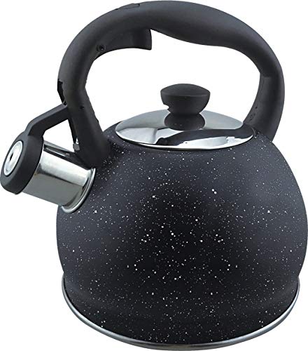 Edelstahl Flötenkessel Wasserkessel Teekessel Kessel 1.8L KRISBERG KS-7584 Marmor von KRISBERG