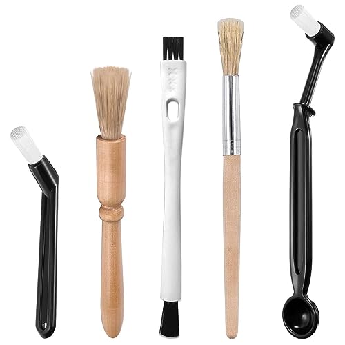 KRISFD Set Kaffee Pinsel 5 Stück Nylon Barista Reinigungspinsel Kaffeemühle Reinigungsbürste Espressomaschinen Reinigungspinsel Kaffeemühle Bürste Für Kaffeevollautomat Espressomaschine Reinigungs von KRISFD