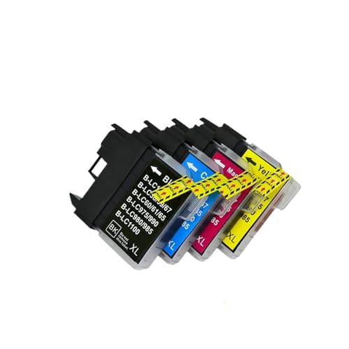 KRLAZdN Kompatibel mit Tintenpatrone DCP J140W J145C J165C J185C J195C J197C für LC38 LC11 LC61 LC63 LC65 LC67 LC980 LC110(1SET) von KRLAZdN