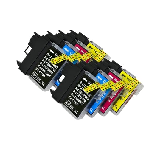 KRLAZdN Kompatibel mit Tintenpatrone DCP J140W J145C J165C J185C J195C J197C für LC38 LC11 LC61 LC63 LC65 LC67 LC980 LC110(2SET) von KRLAZdN