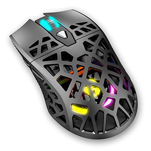KROM Kaiyu -NXKROMKAIYU- RGB Gaming-Maus, leicht und robust, panelierte Struktur, optischer Sensor, 6 Stufen, 1200 DPI, programmierbare Software, schwarz von KROM