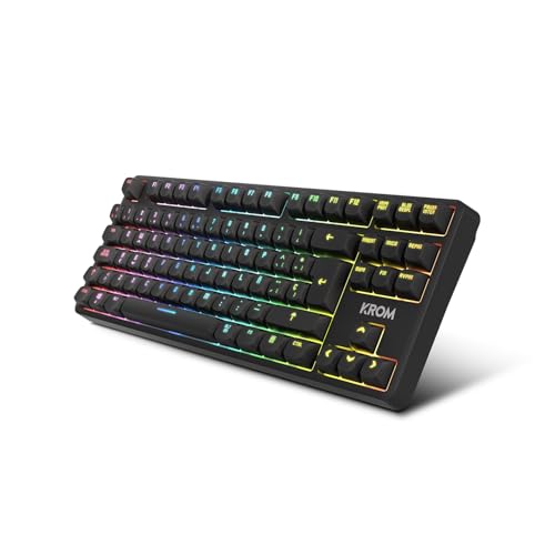 KROM KERNEL PRO - Mechanische Gaming-Tastatur RGB 18 Effekte, Bluetooth 5.3, 2.4 GHz und USB, TKL-Format, schaltbare Schalter, abnehmbare Abdeckung, spanisches Layout, Farbe schwarz oder weiß KROM KERNEL PRO - Mechanische Gaming-Tastatur RGB 18 Effekte, Bluetooth 5.3, 2.4 GHz und USB, TKL-Format, schaltbare Schalter, abnehmbare Abdeckung, spanisches Layout, Farbe schwarz oder weiß von KROM