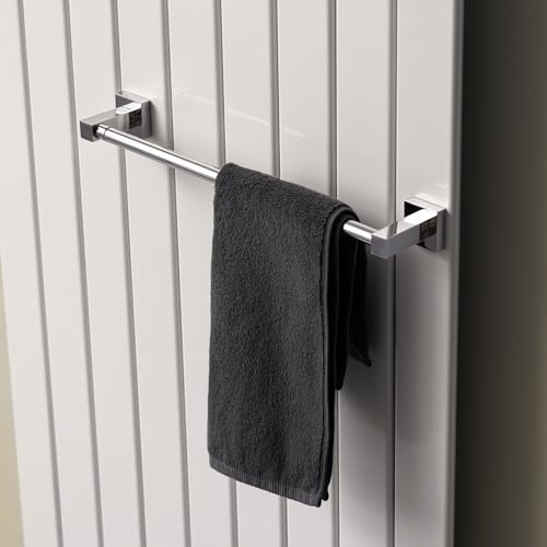 KRONWELL® Handtuchhalter Heizkörper - ausziehbar - Handtuchhalter Magnetisch - Badheizkörper Handtuchhalter aus Edelstahl - Magnet Handtuchstange Heizung - Designed in Germany - Chrom von KRONWELL