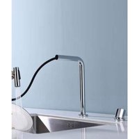 2-Loch-Küchenmischer mit Handbrause - Verchromt von KROOS®