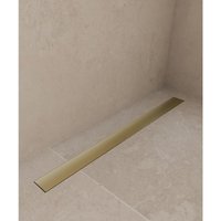 Kroos ® - Duschrinne aus gebürstetem goldfarbenem Edelstahl - 900 mm von KROOS®