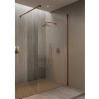 Fixe Duschabtrennung Roségold gebürstet 120 cm - Lixa von KROOS®