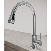 Küchenmischbatterie & ausziehbare Handbrause - verchromt von KROOS®