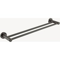 Kroos ® - Wandhandtuchhalter Doppelstange gun Metall - Tokio von KROOS®