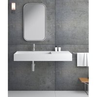 Rechteckiges wandhängendes Waschbecken Mattweiß - Bumba von KROOS®