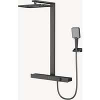 Thermostat-Duschsäule mit Ablage - Gun Metall von KROOS®