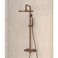 Kroos ® - Thermostat-Rundduschsäule Roségold gebürstet - Corbeau von KROOS®