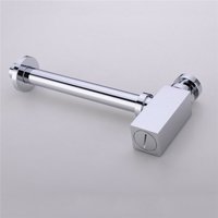 Kroos ® - Verchromter Messing-Vierkantflaschen-Waschtischsiphon von KROOS®