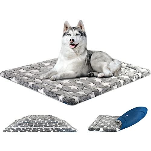 KROSER Hundebett Grosse Hunde 91x61cm, Hundedecke, Hundekissen Grosse Hunde Wendbare Hundematte Sommer und Winter, Weiches Hundekissen für Grosse Hunde bis zu 32Kg von KROSER