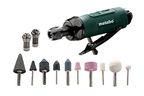 Metabo Druckluft-Geradschleifer DG 25 Set (604116500) Kunststoffkoffer, Arbeitsdruck: 6.2 bar, Luftbedarf: 300 l/min, Max. Drehzahl: 25000 /min, Green Black von KROST