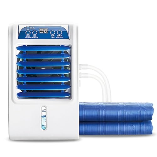 KRQDBCZ Elektrische wassergekühlte Matratze, Wasserkühlende Matratzenauflage System 1,7L – 160x70cm wassergekühlter Bettkühler für heiße Schläfer und Nachtschweiß, Weiß von KRQDBCZ