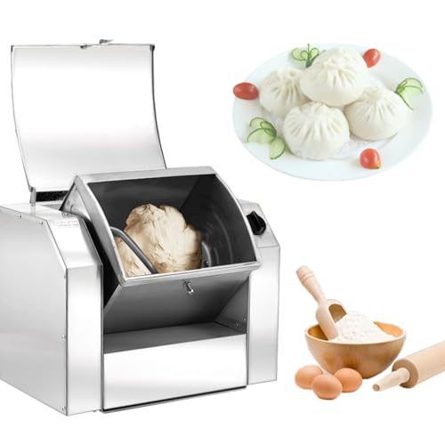 KRQDBCZ Teigmischer, 750W/1500W kommerziell, Edelstahl-Teigmischmaschine mit Timer, 30/50kg/h professionelle Teigknetmaschine für die Herstellung von Pasta und Pizza, 3kg KRQDBCZ Teigmischer, 750W/1500W kommerziell, Edelstahl-Teigmischmaschine mit Timer, 30/50kg/h professionelle Teigknetmaschine für die Herstellung von Pasta und Pizza, 3kg von KRQDBCZ